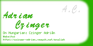 adrian czinger business card